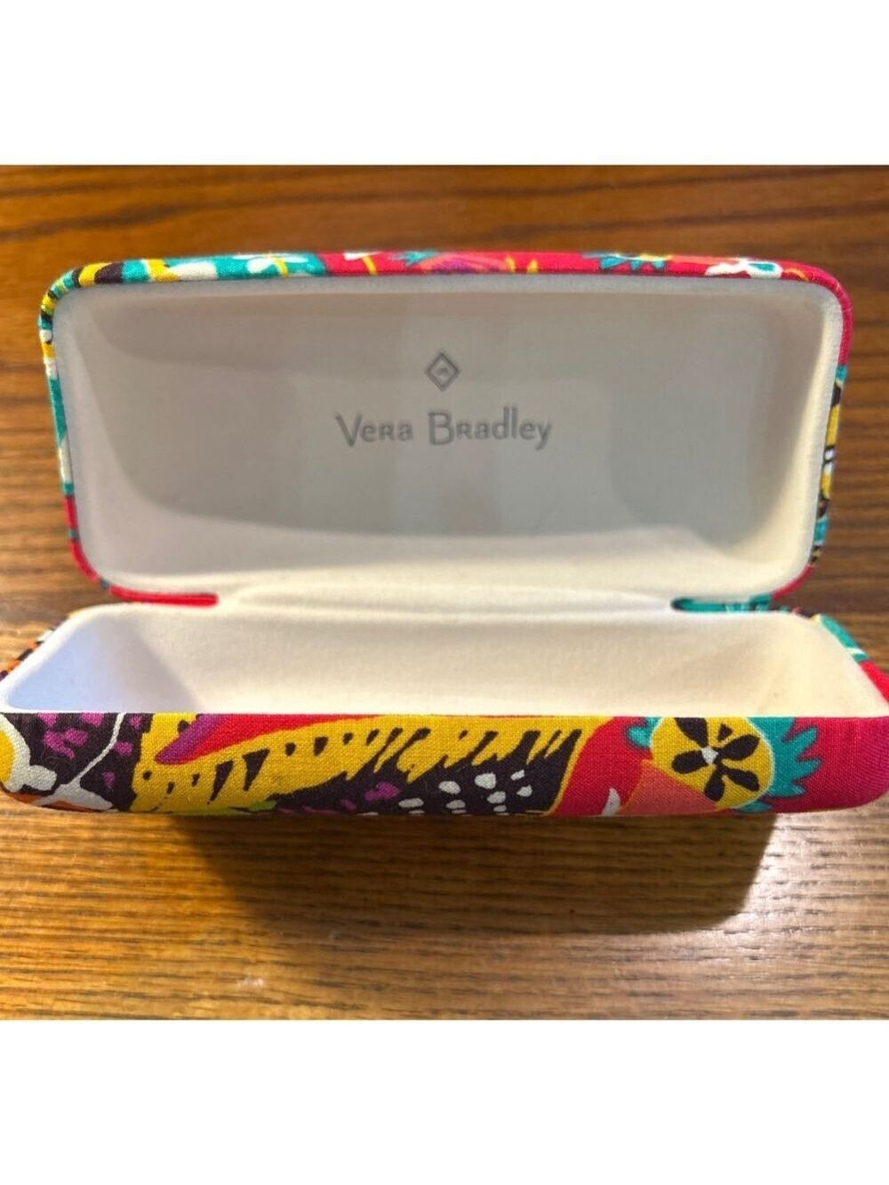 Women's Vera Bradley Red Multicolor Floral Glasses Case One Size - Picture 4 of 8